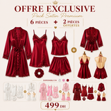 Ensemble Satin 6 Pièces + Pack 2 Pièces Offert