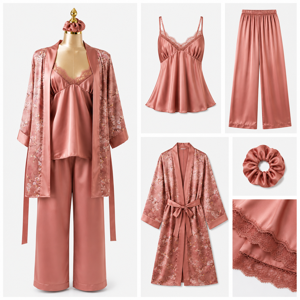 Ensemble Satin 3 Pièces Élégance