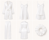 Ensemble Pyjama Satin 6 Pièces Élégance