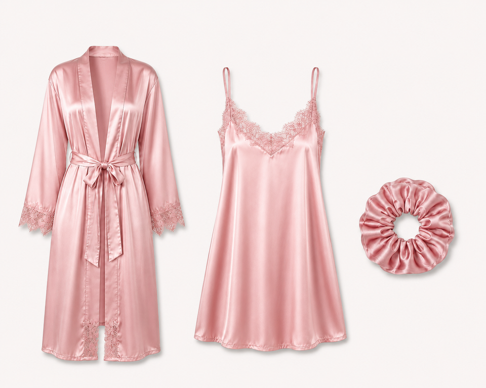 Ensemble Satin 3 Pièces Élégance