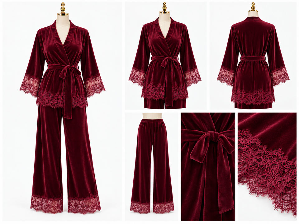 Ensemble Pyjama Velours 2 Pièces