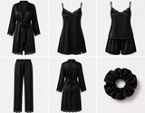 Ensemble Pyjama Satin 6 Pièces Élégance
