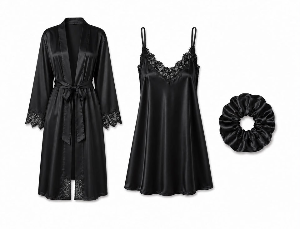 Ensemble Satin 3 Pièces Élégance